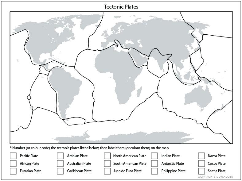 Tectonic Plate Map â Pergoladach Co