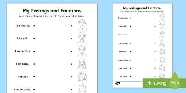 Emotions And Feelings (middle East) Matching Worksheet   Worksheet
