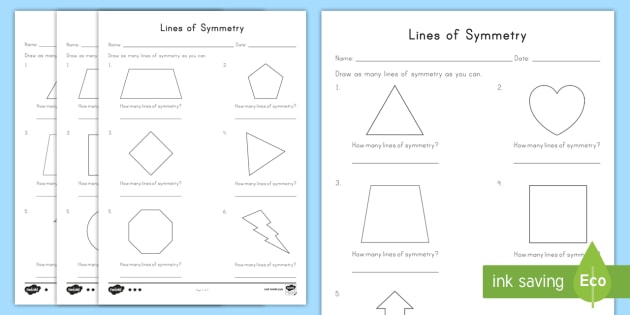 Lines Of Symmetry Differentiated Worksheet   Worksheets