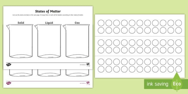States Of Matter Worksheet