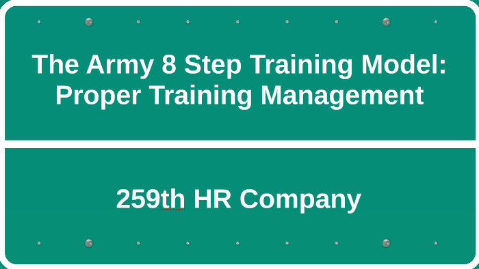 The Army 8 Step Training Model By Ryan Kim On Prezi