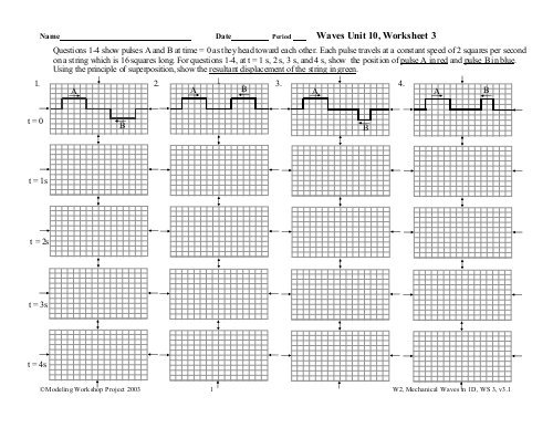 Waves Unit 10, Worksheet 3