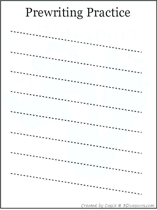 Pre Writing Worksheets For Kindergarten