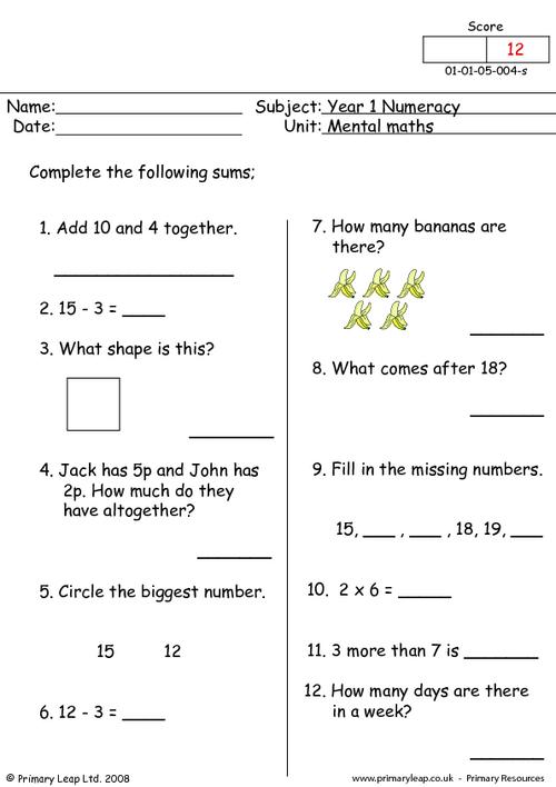 Mental Maths 4