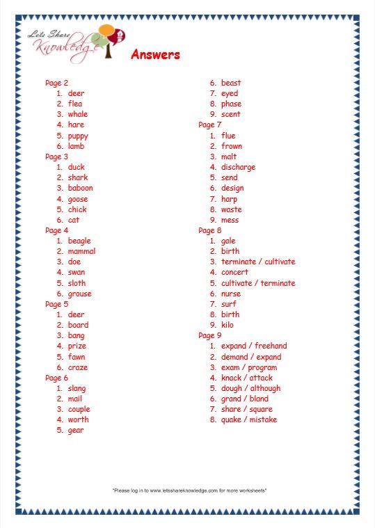 Rhyming Words Worksheet