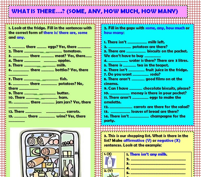 What Is There  Some, Any, How Much, How Many