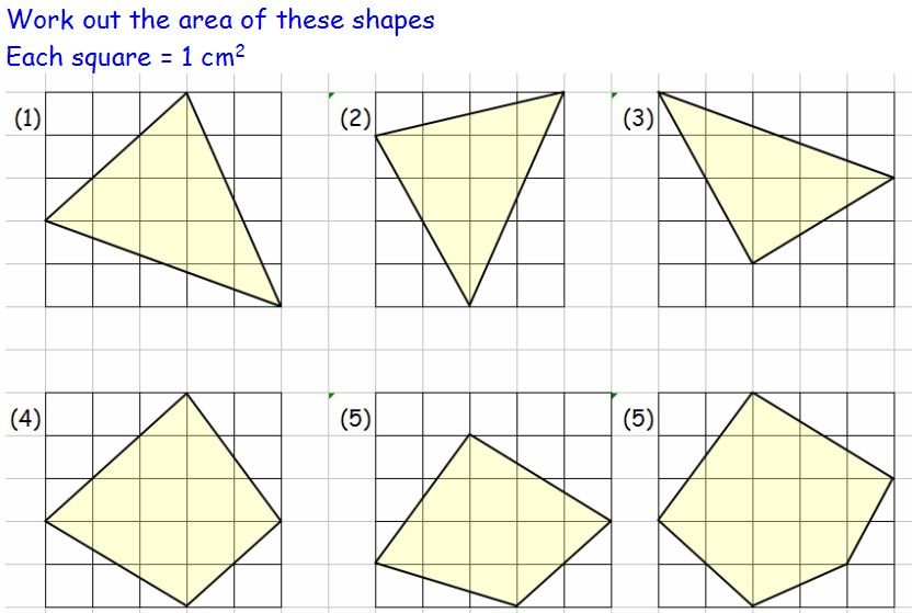 Compound Area Worksheets
