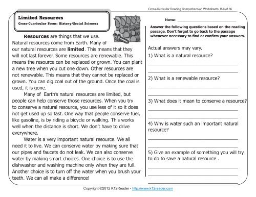 2nd Grade Reading Comprehension Worksheets