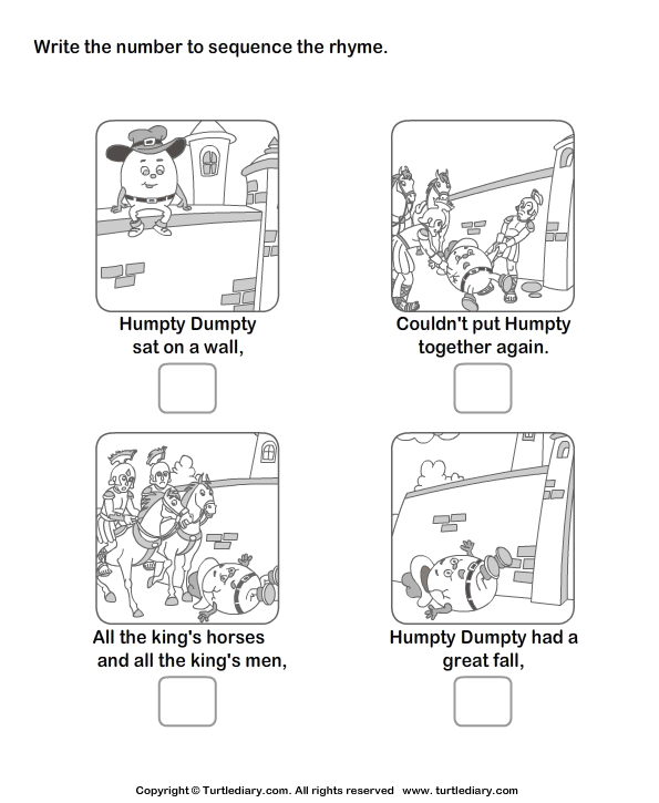 Download And Print Turtle Diary's Story Sequencing Humpty Dumpty
