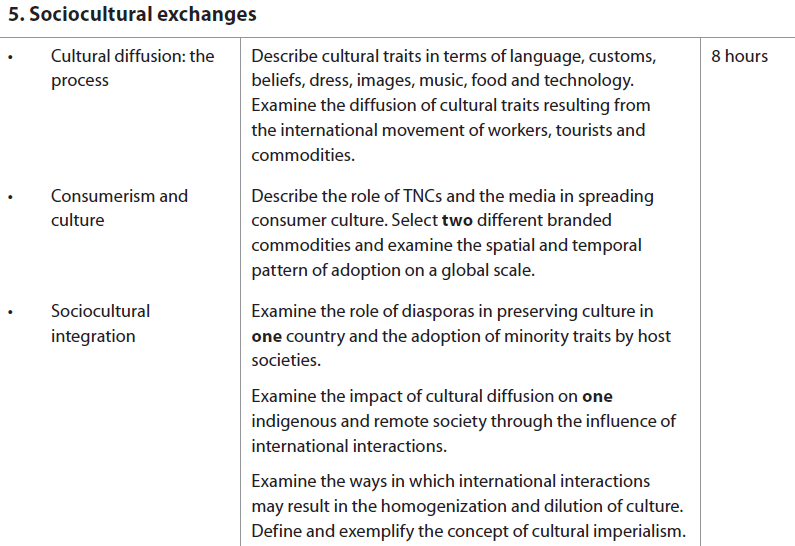 Sociocultural Exchanges