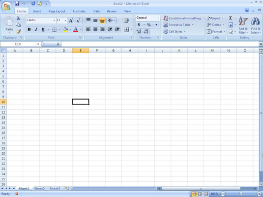 Selecting Cells In Excel 2007