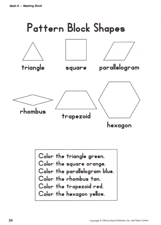 Saxon Math Worksheets Kindergarten