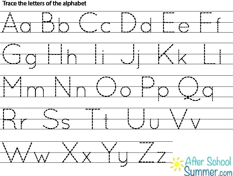 Alphabet Tracing Worksheets With Pictures Abc Tracing Worksheets