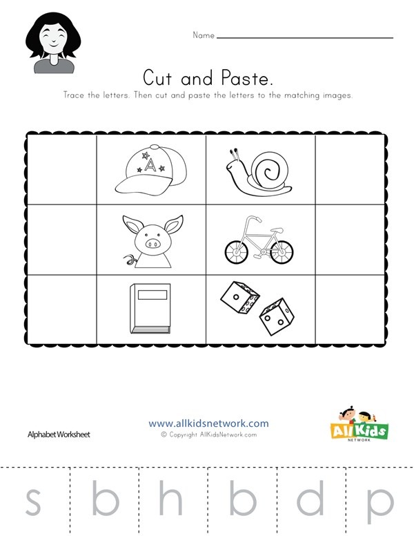 Beginning Sounds Cut And Paste Worksheet 3