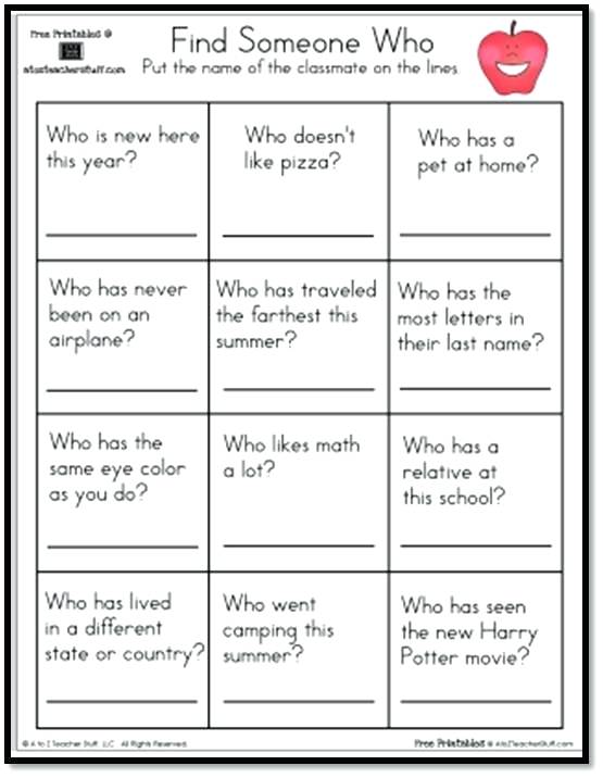Icebreaker Worksheets