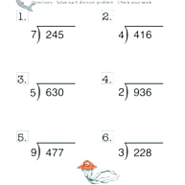 Division Practice Worksheets Grade 4 Long Division Practice