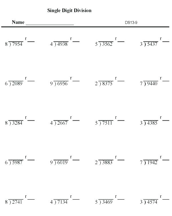 Download Free Educational Worksheets Division Worksheets Grade 5