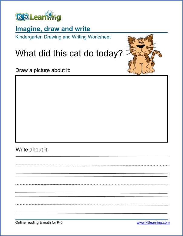 Free Drawing And Writing Worksheets For Preschool & Kindergarten