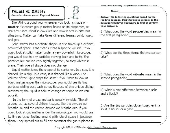 Dyslexia Reading Comprehension Worksheets