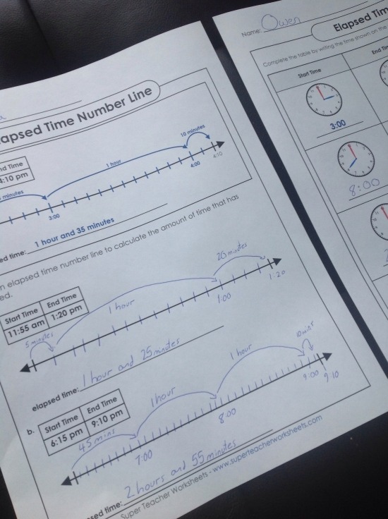 Elapsed Time Worksheets   Math Time Worksheets