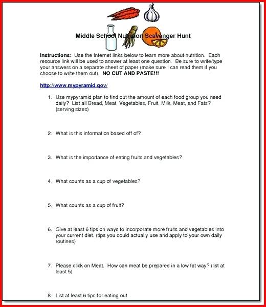 Health And Nutrition Worksheets Health Worksheets For High School