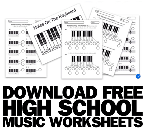 High School Music Worksheets