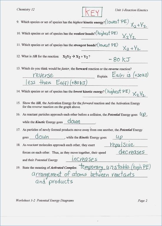 Introduction To Energy Worksheets Answers