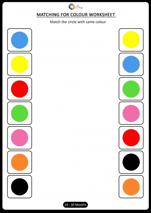 Free Downloadable Matching Colors Worksheets (24