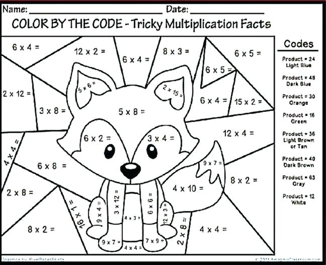 Math Coloring Worksheets Grade Pages And Grad Third 3rd