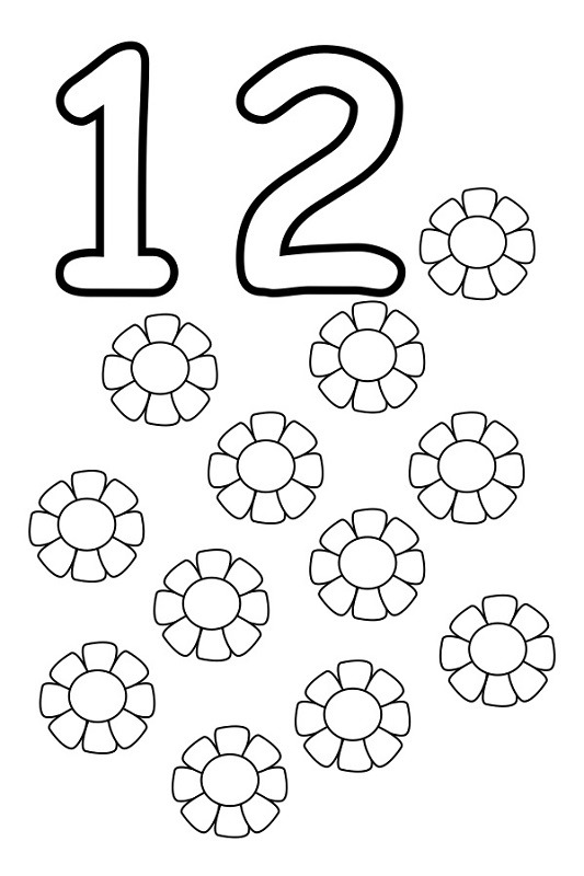 Number 12 Worksheets Easy