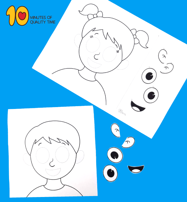 Parts Of The Face Cut And Paste Worksheet â 10 Minutes Of Quality Time