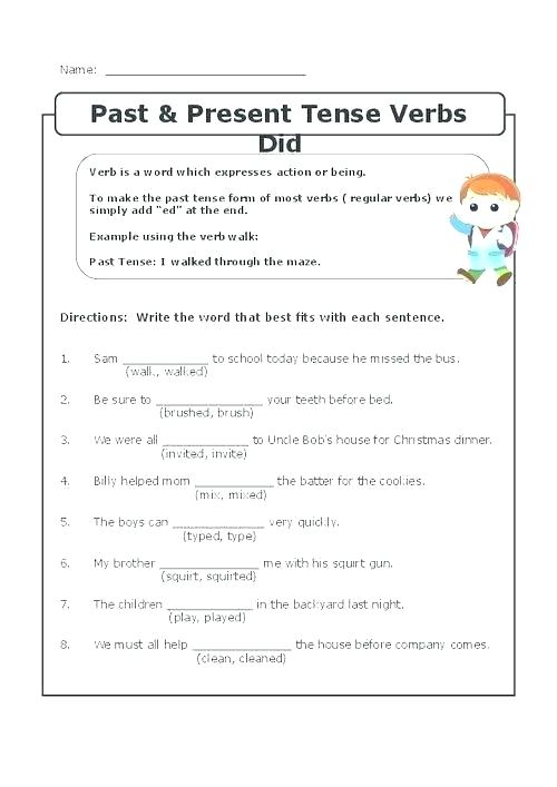 Verb Worksheets 5th Grade Free