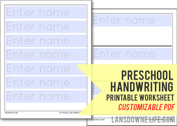 Preschool Handwriting Worksheet Free Printable! Preschool Handwriting Worksheet Free Printable!