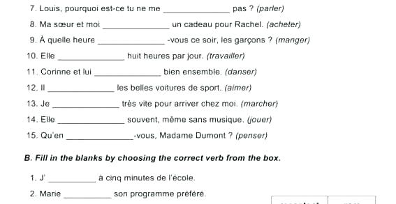 Printable French Worksheets For High School French Worksheets For