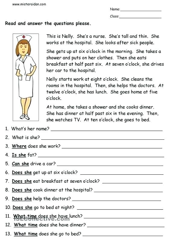 Reading Comprehension Worksheets Teaching Free For Adults Reading