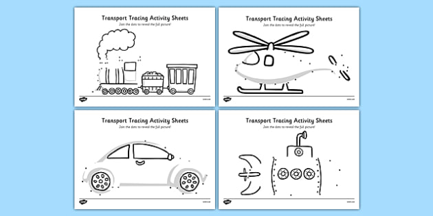 Aistear Transport Tracing Worksheet   Worksheets