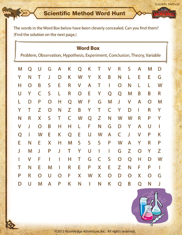 Scientific Method Word Hunt Worksheet â Method Printable â Sod