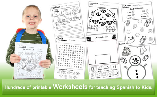 Spanish Kids Lesson Plans, Worksheets, Flashcards, Songs, Readers