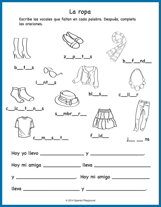 Spanish Clothing Songs For Kids
