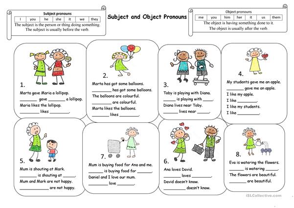 Subject And Object Pronouns