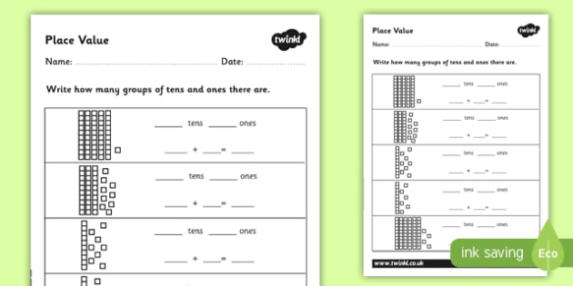Place Value Worksheet Place Value Worksheet