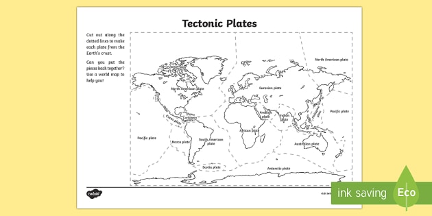 Tectonic Plates Jigsaw Puzzle Activity