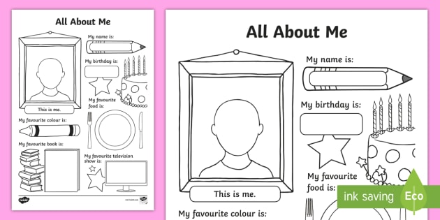All About Me Worksheet