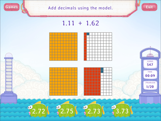 Add Decimals Using Models