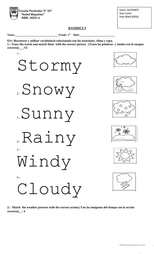 Weather 1st Grade