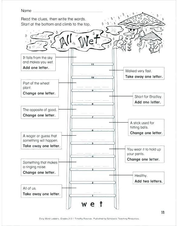 Word Ladder Worksheets For Middle School Grade Health Worksheets
