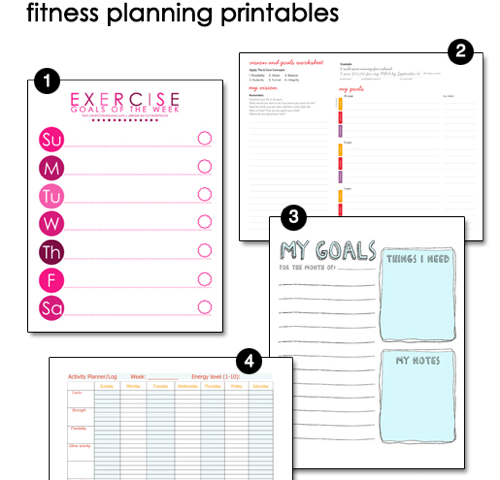 Free Printable Fitness Pages