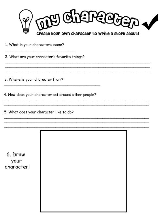 Character Development Worksheets