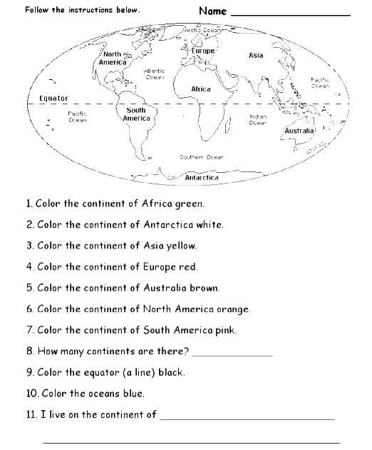37 Specified Simple Map Skills Worksheets