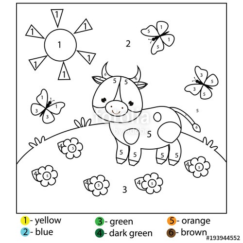 Educational Game For Kids And Toddlers  Color By Numbers